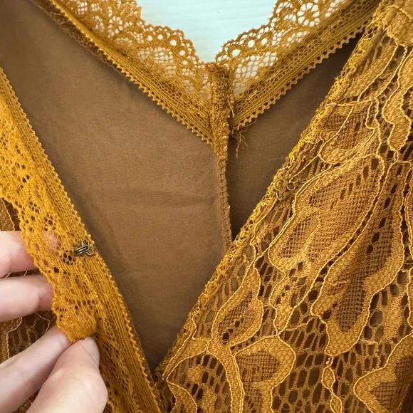 Joyfolie Rust Lace Maxi Dress - Picture 5 of 9